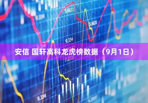 安信 国轩高科龙虎榜数据（9月1日）