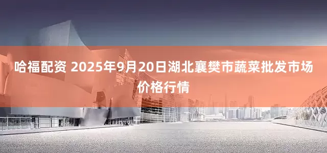 哈福配资 2025年9月20日湖北襄樊市蔬菜批发市场价格行情
